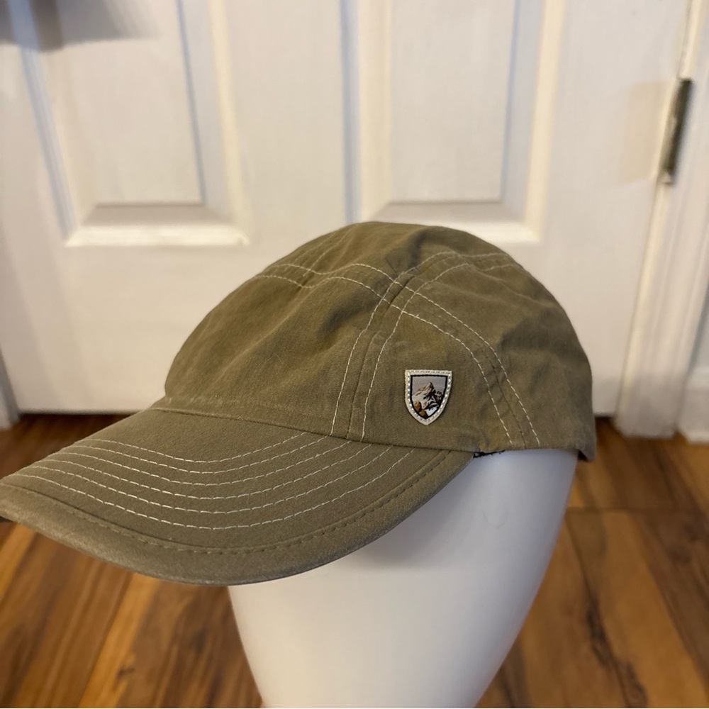 KÜHL Olive-Tan Lightweight "TUFFLEX" Nylon Spandex Adjustable Cap Hat